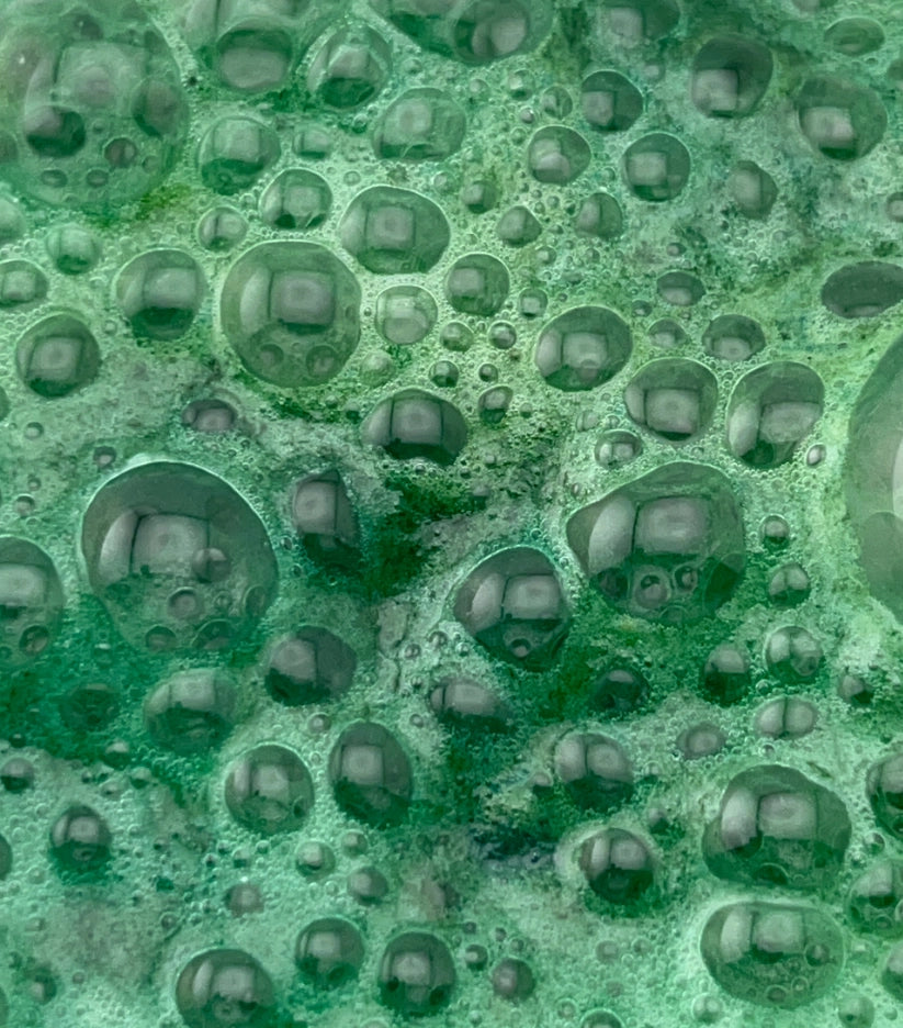 Green fizzy bubbles