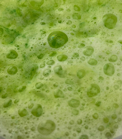 Green bubbles from fizzing potion powder